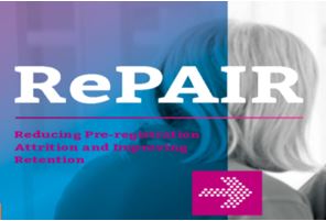 Repair project logo - Reducing Pre-registration At